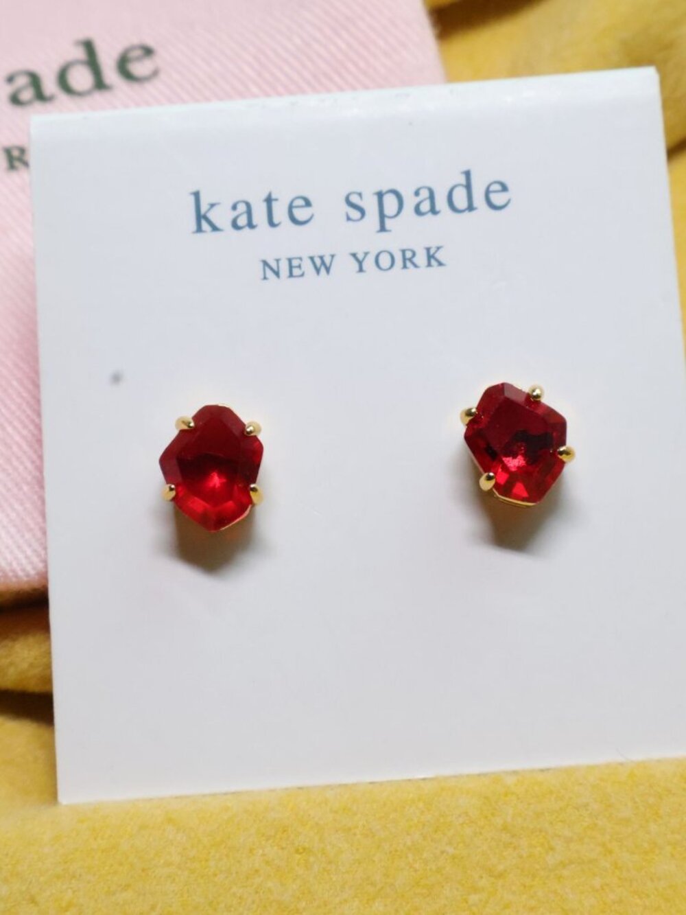 Kate Spade Treasure Trove Stud Earrings Pink Sand
